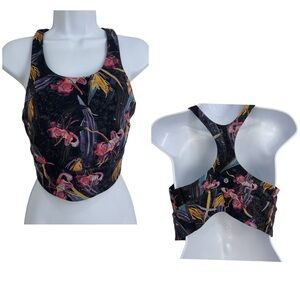 Lululemon Wunder Train Longline Bra Size 14 Veiled Floral Black Multi Everlux